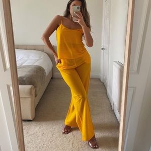 Zara Orange Wide Leg pants